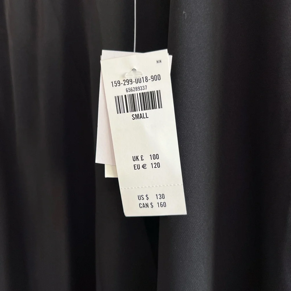 NWT - Abercrombie & Fitch - Open Back Black Midi Dress - Size Small - Picture 6 of 6